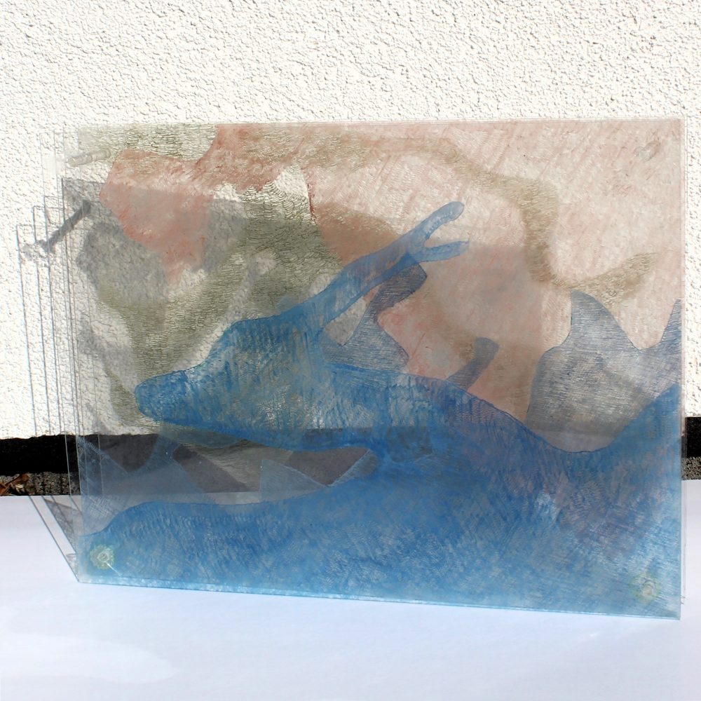 Andrea J Grote, O.T. (Mallorca II), 1998, 55x35 x15cm, Acrylglas, Pigmente