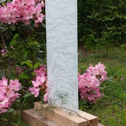 Andrea J Grote, O.T. (water) I, 2015, VSG-matt, Holz, Gewindescheibe - Kopie